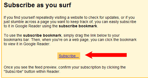 Subscribe as you surf