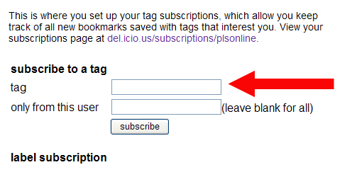 Subscribe to a tag