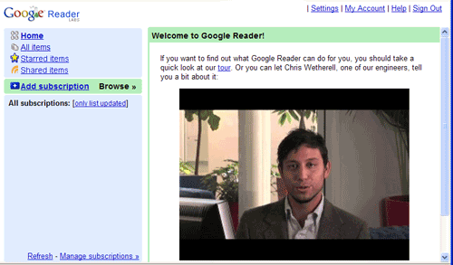 Google Reader Tour