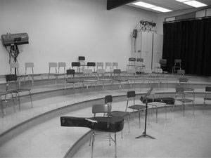 Empty choir room