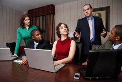 Group meeting with laptops