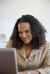Woman at computer