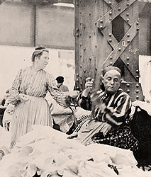 B/W photo, garment factory