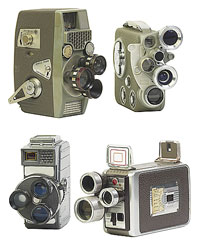 4 vintage video cameras