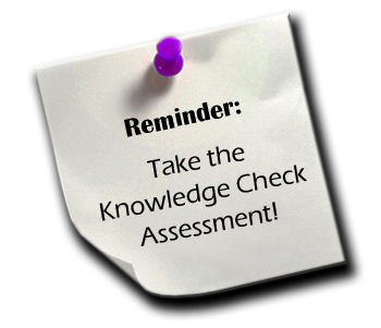 Take the Knowledge Check Assessment