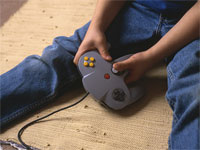 child playing video game