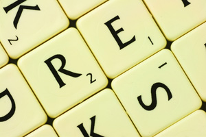 Scrabble tiles placed adjacent to each other